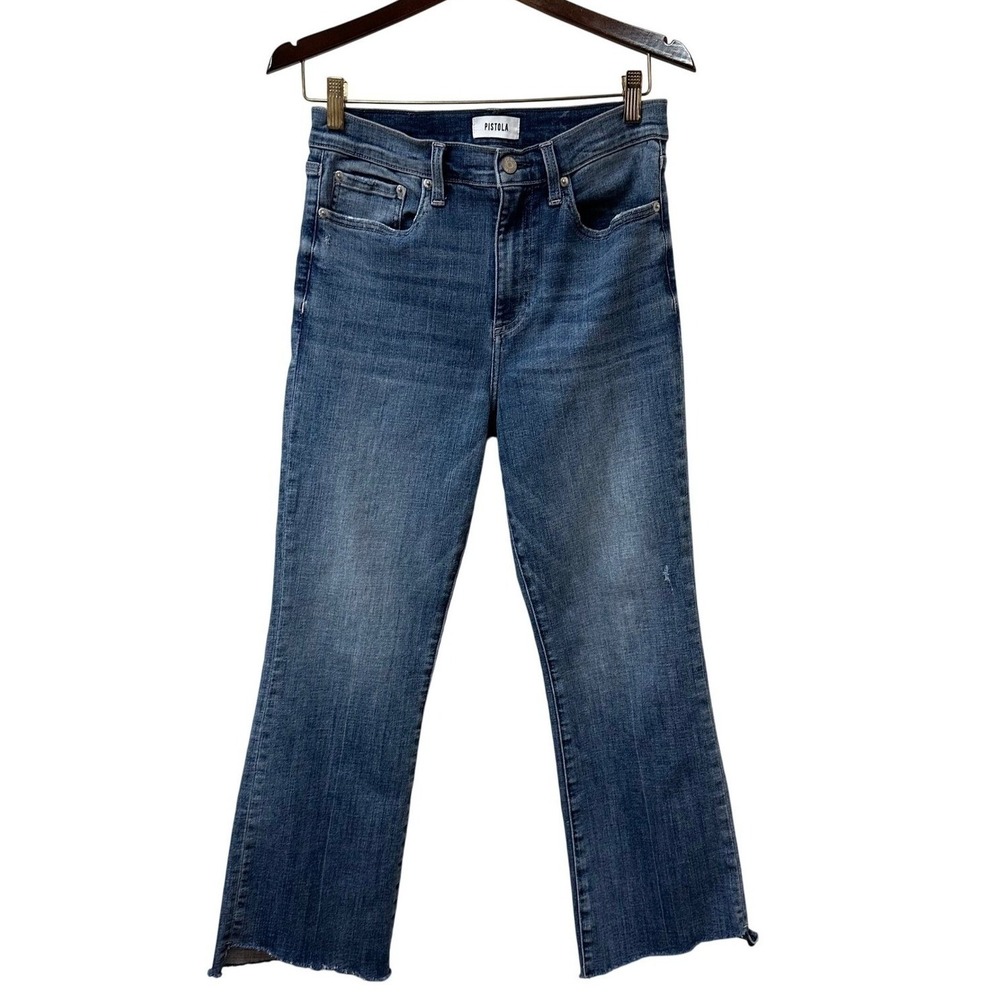 Pistola Lennon High Rise Crop Boot Jeans My Side Wash Raw Step Hem 29 P00016088M